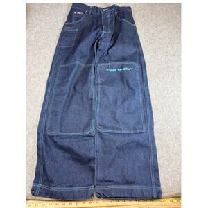 VTG 90s Solo Semore Jeans Mens 30 Wide Leg Baggy Patch Skater Hip Hop Streetwear